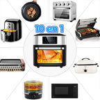 Horno Freidora de Aire Digital 10 en 1 1800W – Multifuncional con Pantalla Táctil y Accesorios Antiadherentes