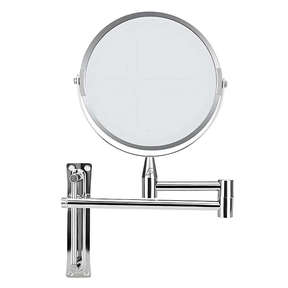 Espejo de tocador doble cara montado en pared – Espejo extensible con aumento y giro 360° ideal para maquillaje, afeitado y baño