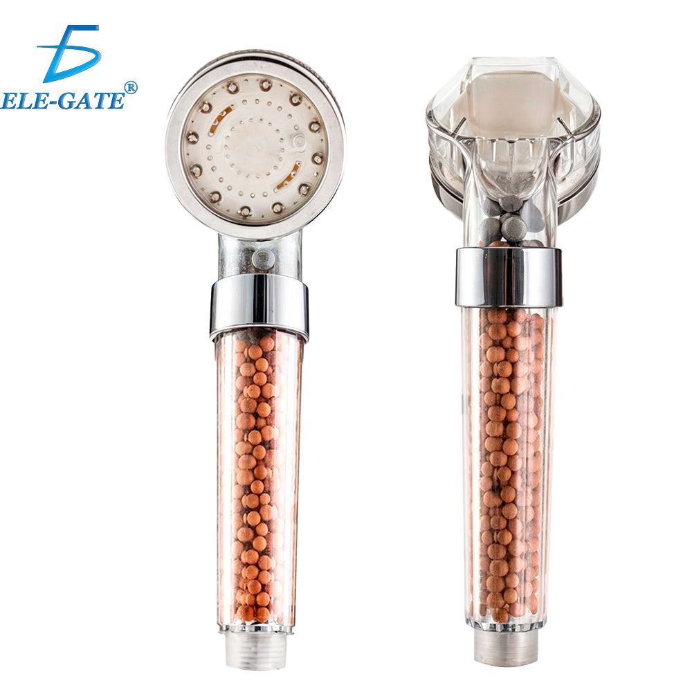 Regadera de Baño con Luz LED RGB y Piedras Filtrantes – Ducha Purificadora y Relajante con Efecto Spa