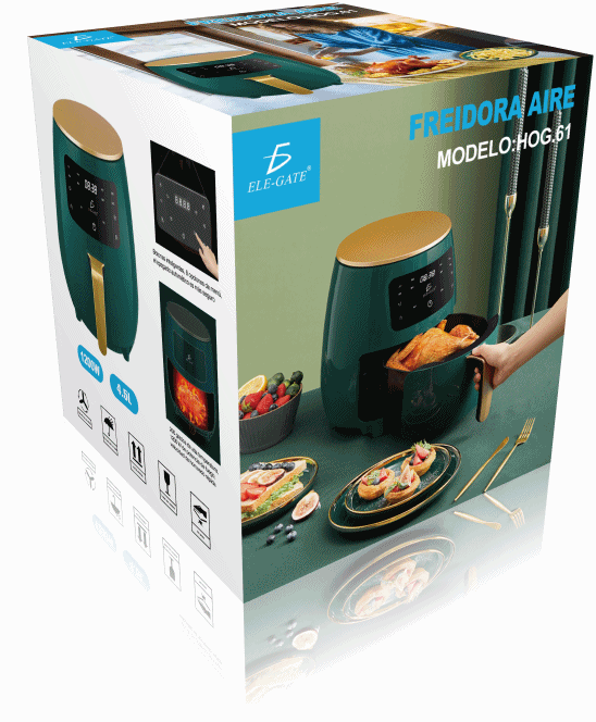 Freidora de Aire Multifunción 4.5 Litros – Freidora Sin Aceite con Control de Temperatura y Canastilla Antiadherente