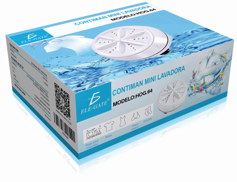 Mini Lavadora Portátil Ultrasónica Turbo – Lavado Automático USB para Ropa, Ropa Interior y Viajes