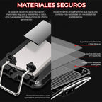 Parrilla Grande de Cocina 48×28 cm – Comal Antiadherente de Acero con Asas para Gas y Eléctrico