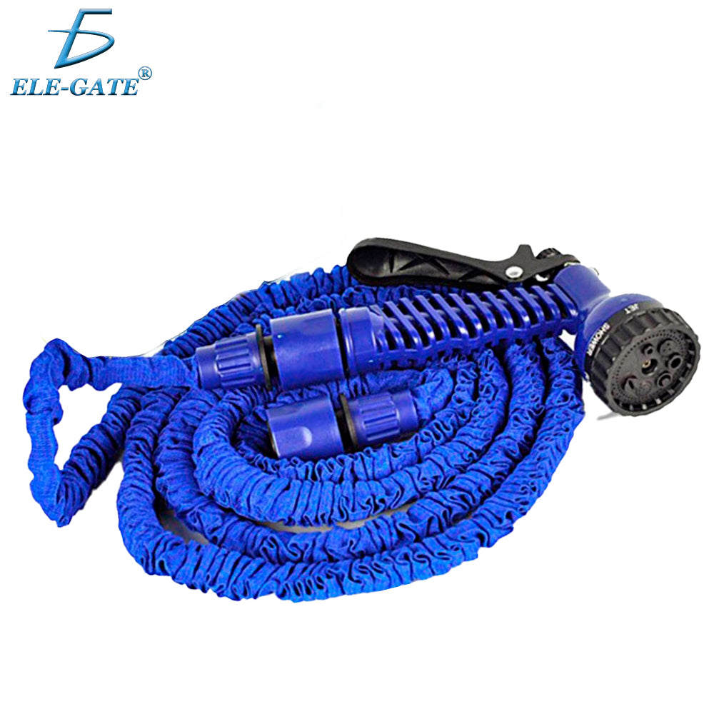 Manguera flexible expandible 15 m con pistola rociadora – Manguera de jardín antifugas y ligera, ideal para riego, limpieza y exteriores