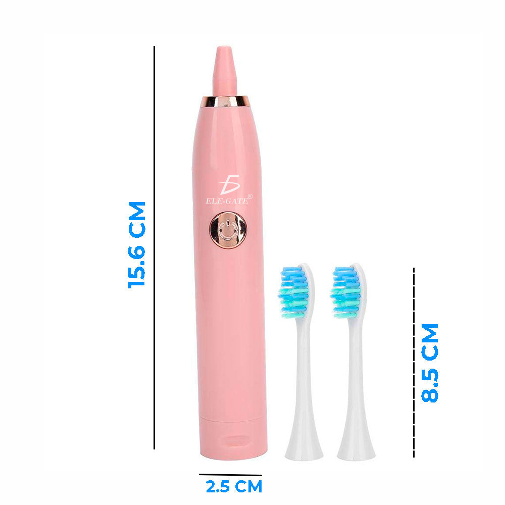 Cepillo de Dientes Eléctrico Ultrasónico con 2 Cabezales – Limpieza Profunda y Blanqueamiento Dental Profesional
