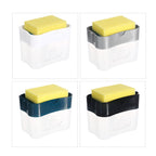 Dispensador de Jabón con Fibra para Cocina – Limpieza Fácil y Dosificación Automática de Líquido o Gel