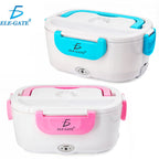 Lonchera Portátil Eléctrica para Calentar Comida – Doble Compartimento con Cable de Conexión 110V y 12V