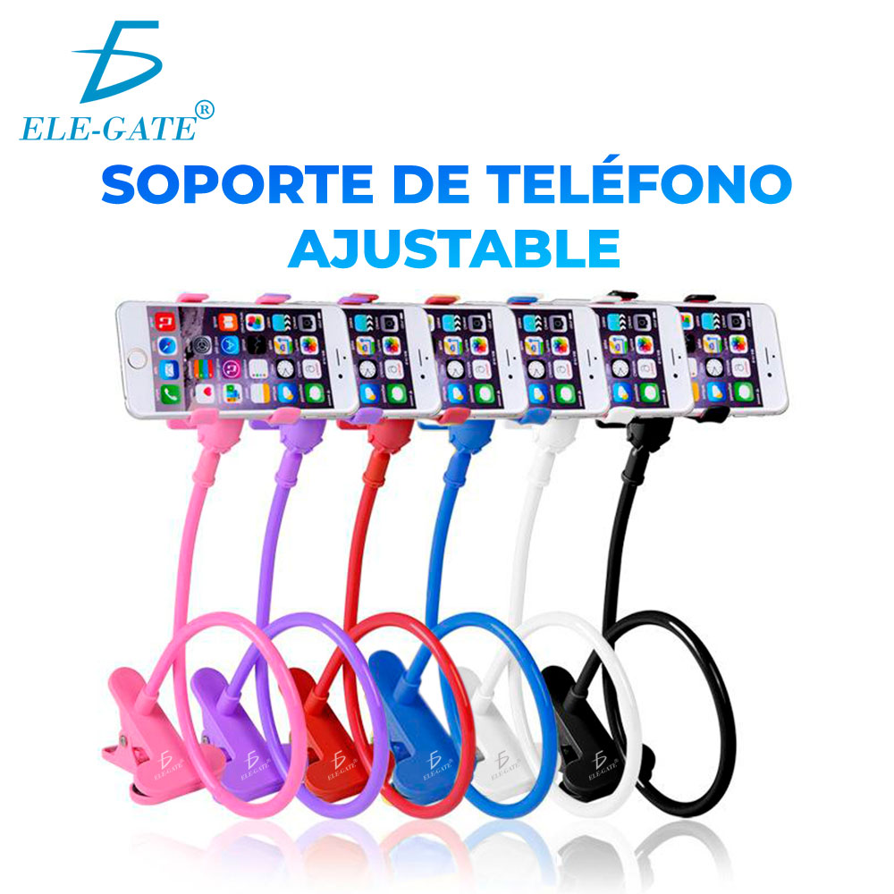 Soporte Universal Flexible para Celular 360° – Ajustable para Mesa o Cama, Compatible con iPhone y Android