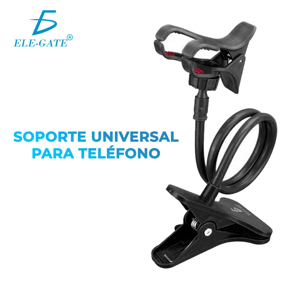 Soporte Universal Flexible para Celular 360° – Ajustable para Mesa o Cama, Compatible con iPhone y Android