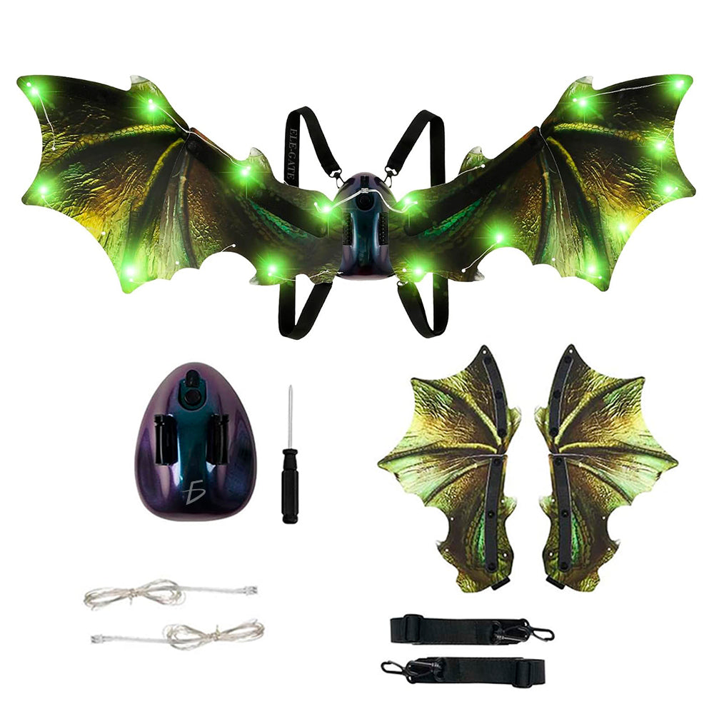 Alas de Dragón con Movimiento, Luz RGB y Sonido Realista para Niños y Adultos — Juguete Interactivo Fantástico