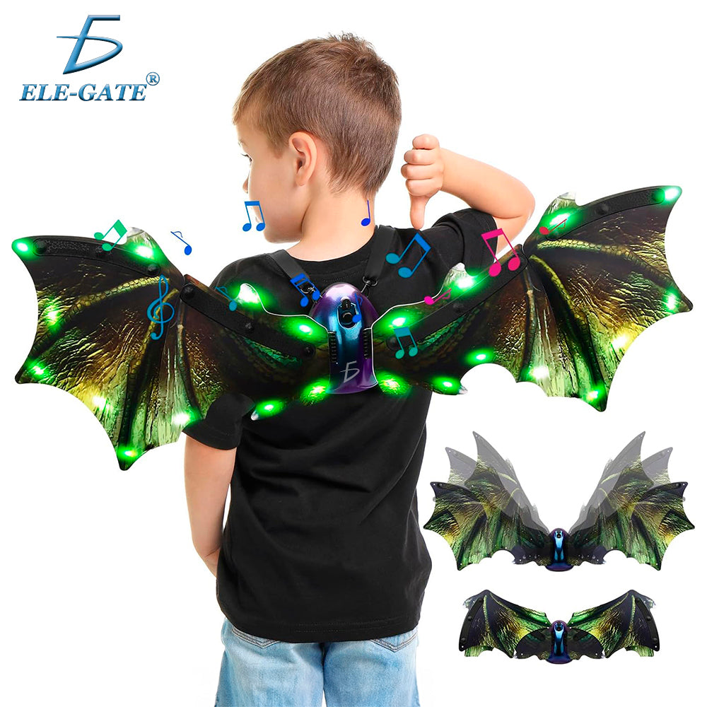 Alas de Dragón con Movimiento, Luz RGB y Sonido Realista para Niños y Adultos — Juguete Interactivo Fantástico