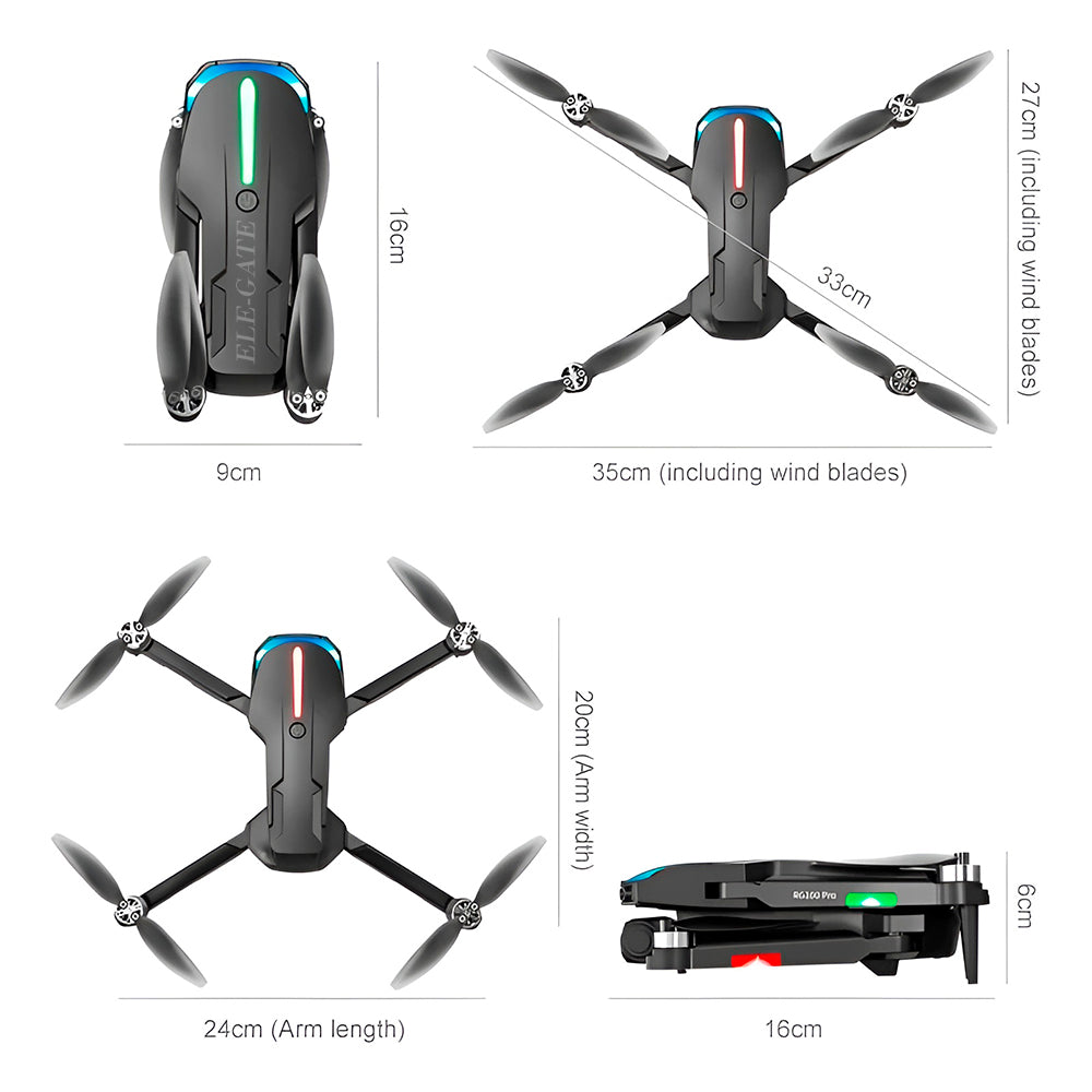 Mini Dron con Cámara Dual HD WiFi 4G y Control Remoto — Plegable, Estable y con Transmisión en Tiempo Real