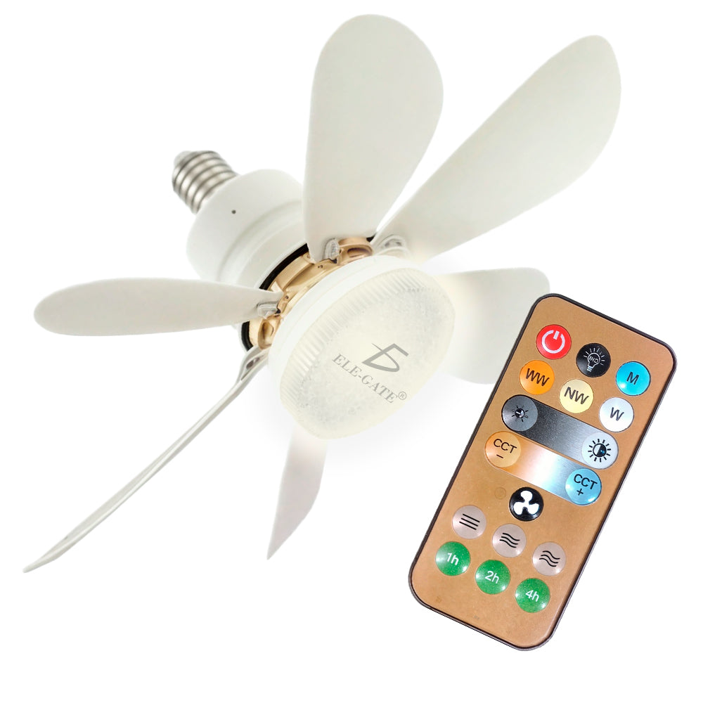 Lámpara LED con Ventilador y Control Remoto – Luz Regulable de 3 Niveles, Silenciosa y Moderna