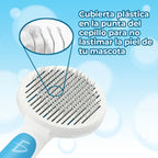 Cepillo para Mascota Autolimpiable con Forma de Gatito – Peine Suave para Perros y Gatos