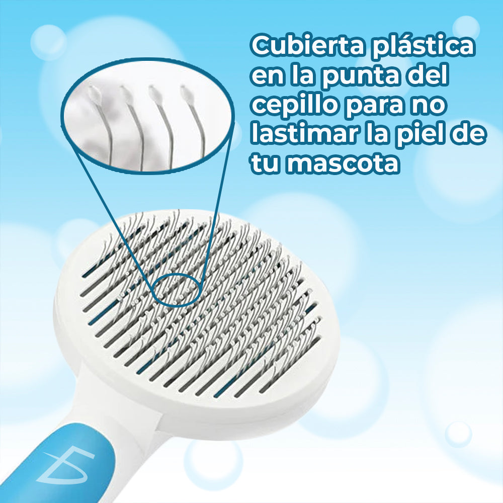 Cepillo para Mascota Autolimpiable con Forma de Gatito – Peine Suave para Perros y Gatos