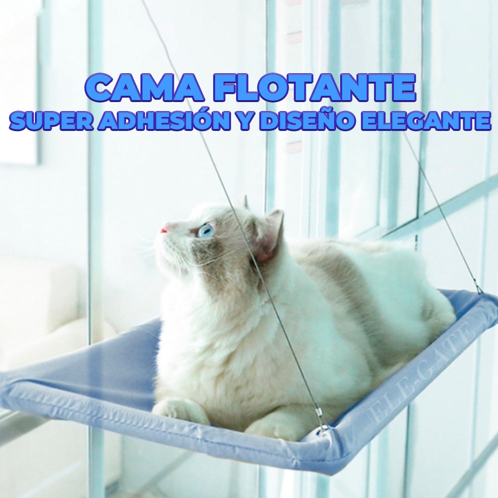 Hamaca Flotante para Gatos – Cama de Ventana con Ventosas Reforzadas y Tela Transpirable