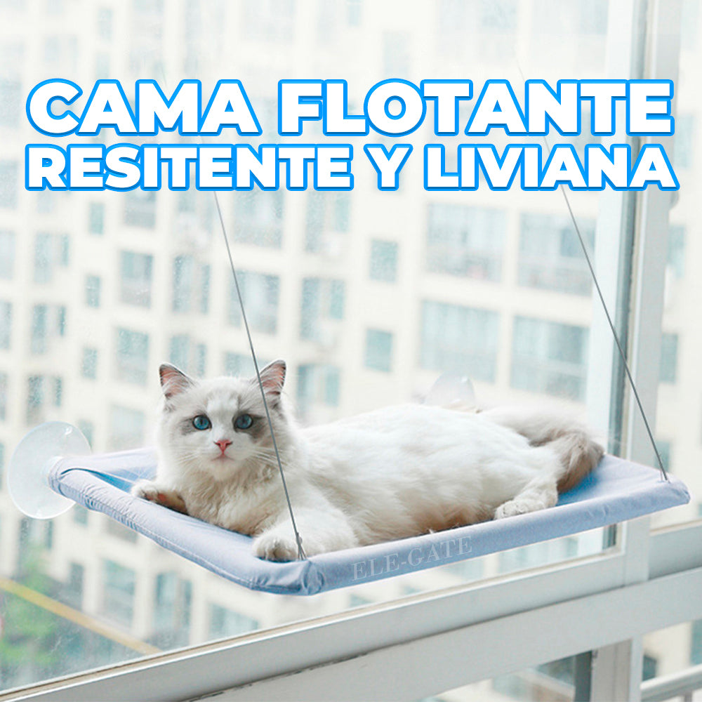 Hamaca Flotante para Gatos – Cama de Ventana con Ventosas Reforzadas y Tela Transpirable
