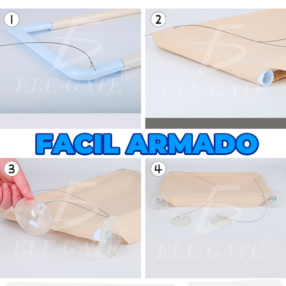Hamaca Flotante para Gatos – Cama de Ventana con Ventosas Reforzadas y Tela Transpirable