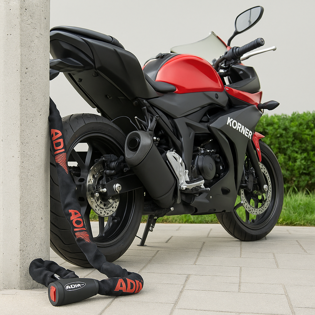 Candado Metálico con Cadena Forrada 90 cm Antirrobo – Seguridad para Bicicletas, Motos y Puertas