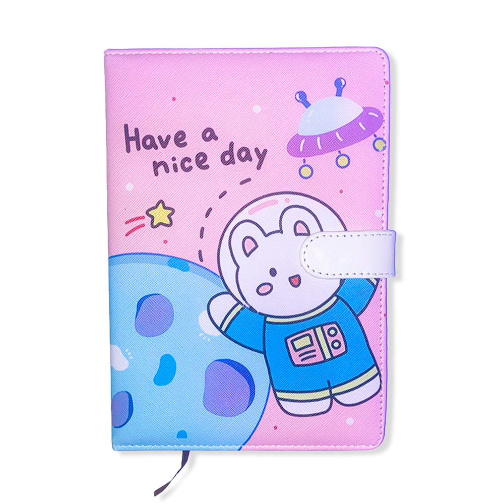 Cuaderno Kawaii 100 Hojas con Pasta Acolchonada y Cierre Magnético – Diseño Tierno y Suave para Notas o Diario