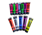 Pintura Neón Fluorescente para Cuerpo y Rostro – Brilla con Luz UV en Fiestas, Shows y Eventos