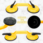 Ventosa doble de succión con seguros reforzados – Herramienta profesional para levantar y mover vidrio, metal, azulejos o superficies lisas