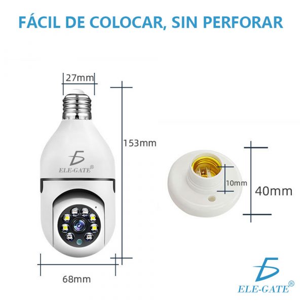 Cámara de Seguridad Inalámbrica 720p con WiFi y Alarma – Visión Nocturna, Detección de Movimiento y Audio Bidireccional