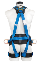 Arnés de posicionamiento 5 puntos A3 Alto Altura Segura – Cuerpo completo, cintas 45 mm, 4 anillos «D», para trabajos en altura