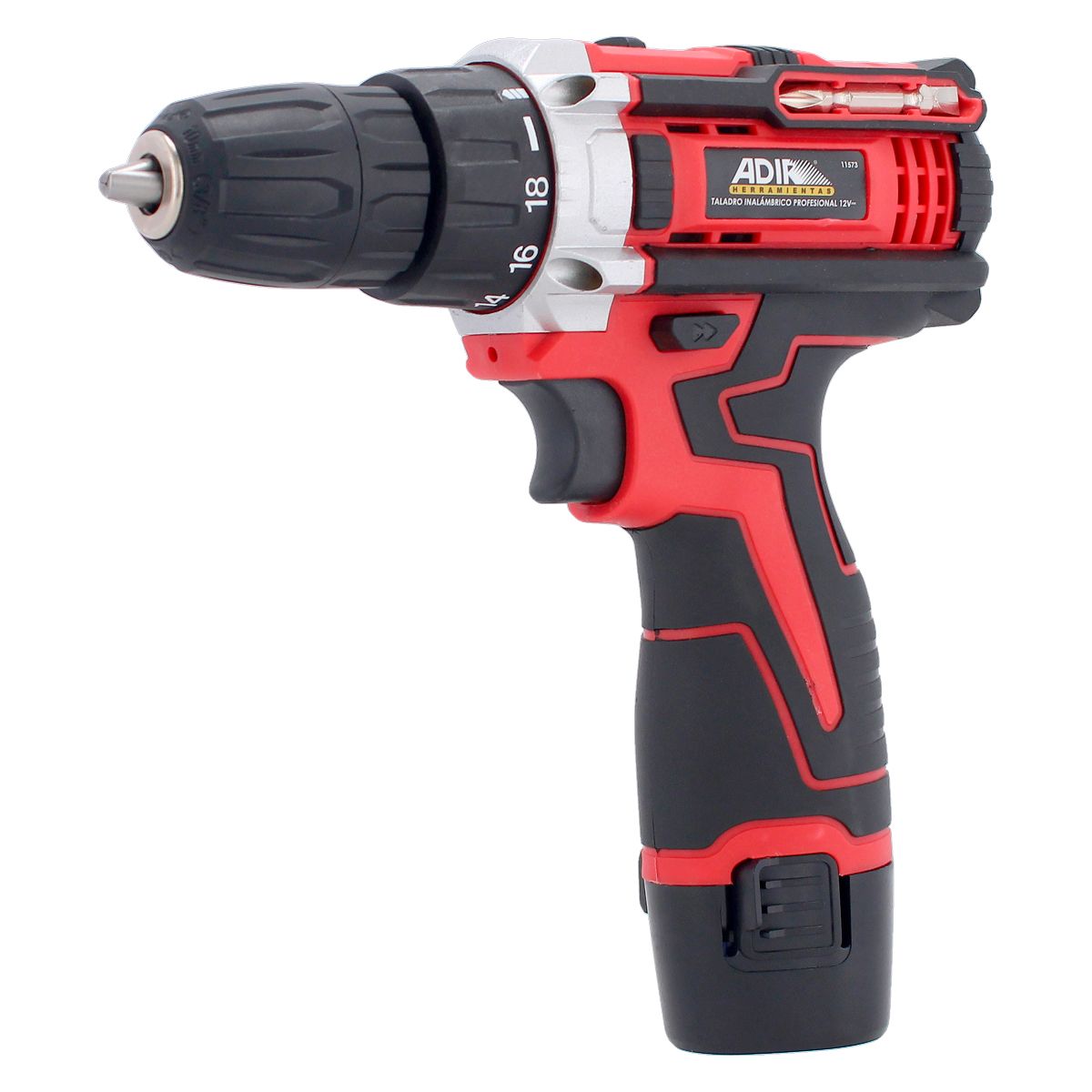 Taladro Inalámbrico Adir 11573 12V – Atornillador Recargable con 2 Velocidades, Batería y Maletín Profesional