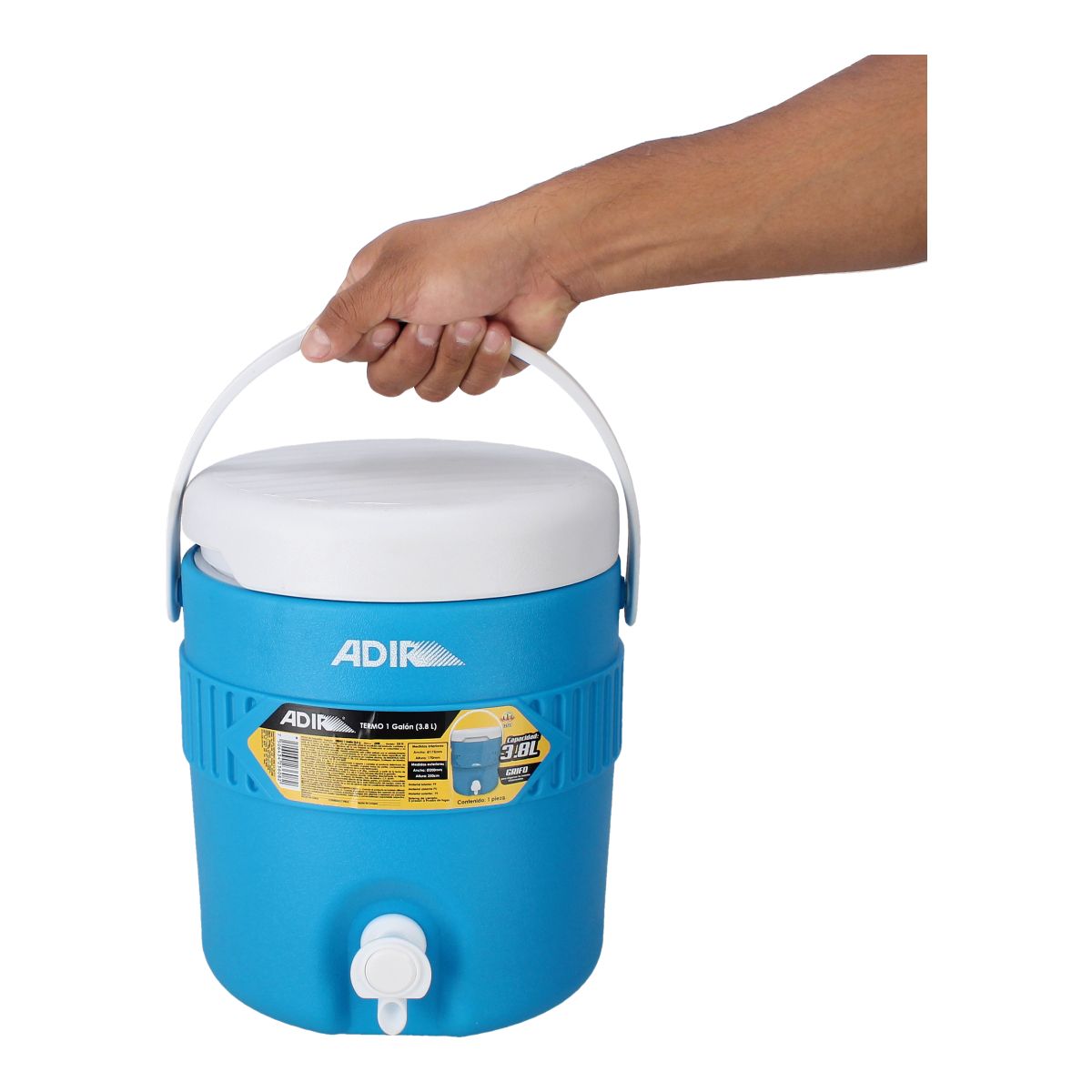 Termo Adir 12119 de 1 Galón – Enfriador Portátil con Tapa Hermética, Asa Reforzada y Aislamiento Térmico Duradero