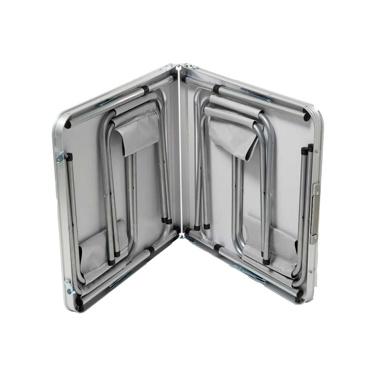 Mesa Plegable 120 cm con 4 Bancos Deco Hogar 12139 – Práctica, Portátil y Resistente