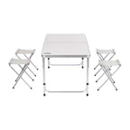 Mesa Plegable 120 cm con 4 Bancos Deco Hogar 12139 – Práctica, Portátil y Resistente