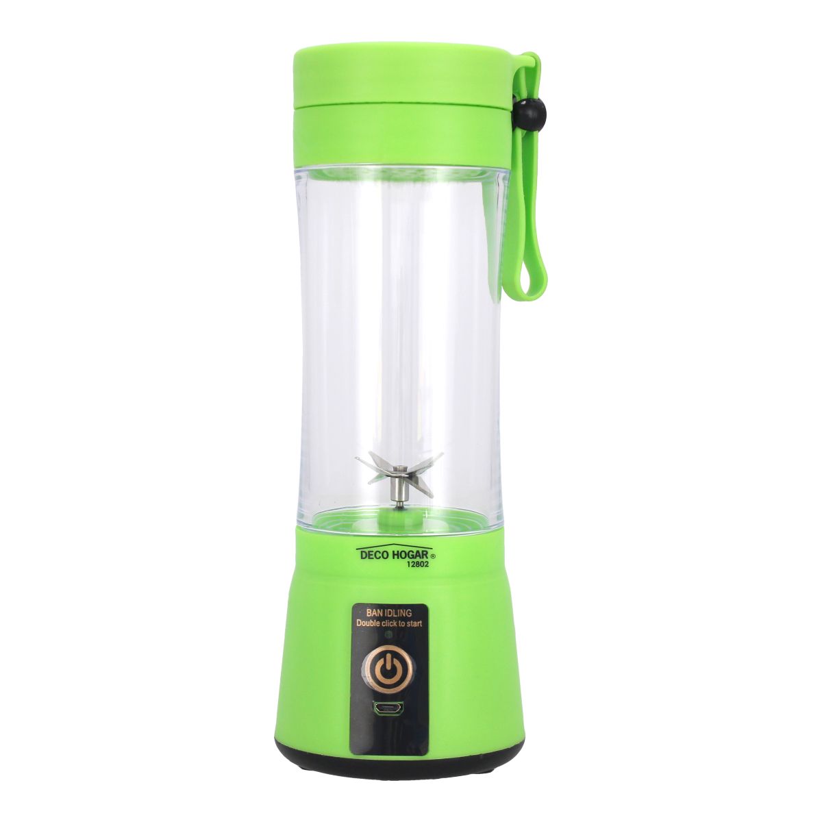 Licuadora Portátil Recargable Verde – Deco Hogar 12802