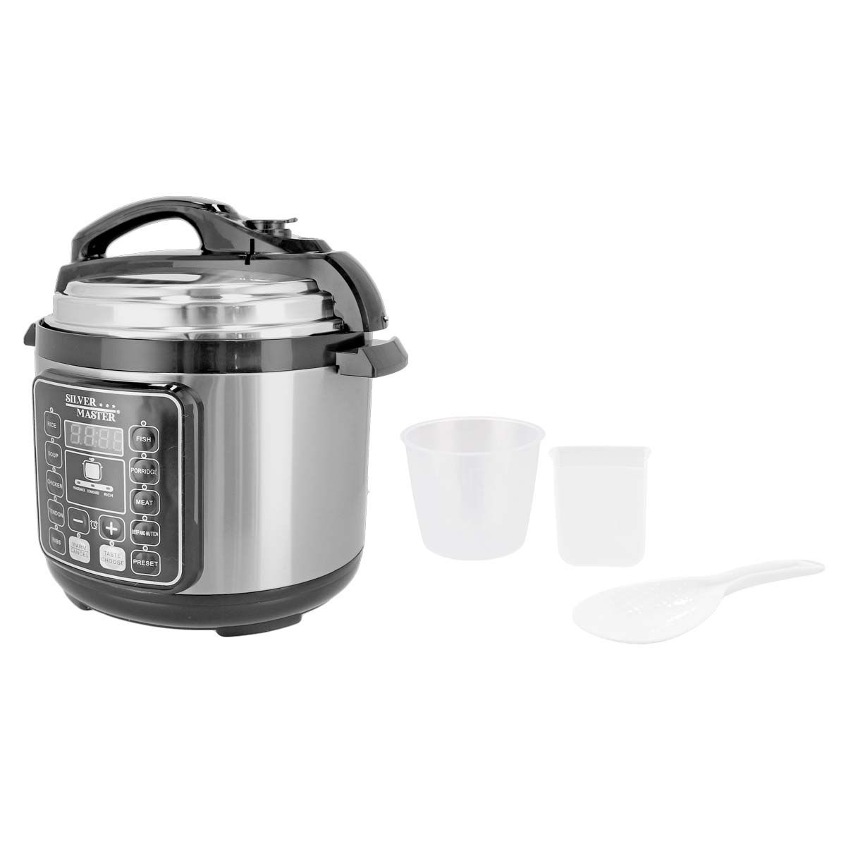 Multi-Olla de Presión 6 L Silver Master – 9 Funciones Automáticas