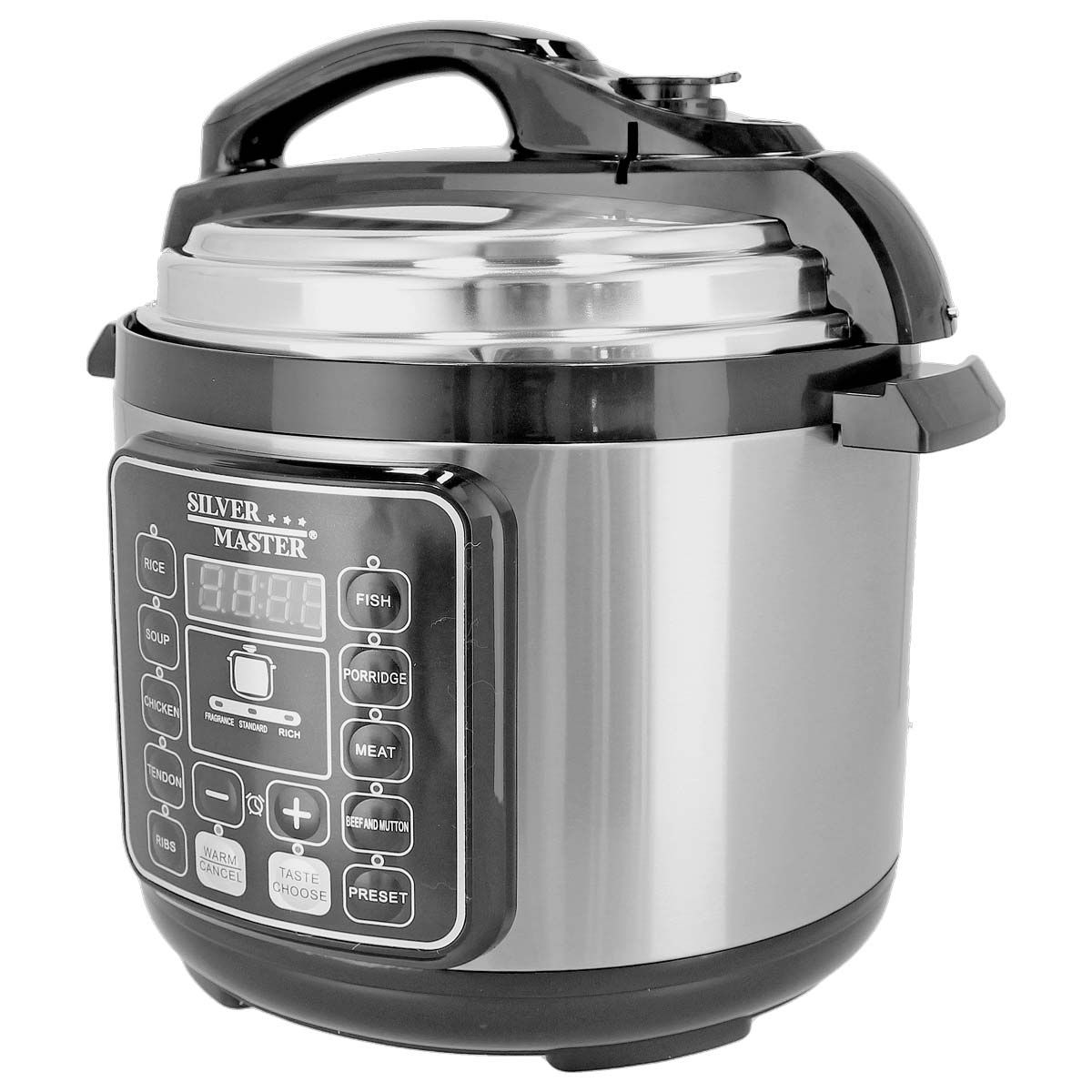 Multi-Olla de Presión 6 L Silver Master – 9 Funciones Automáticas