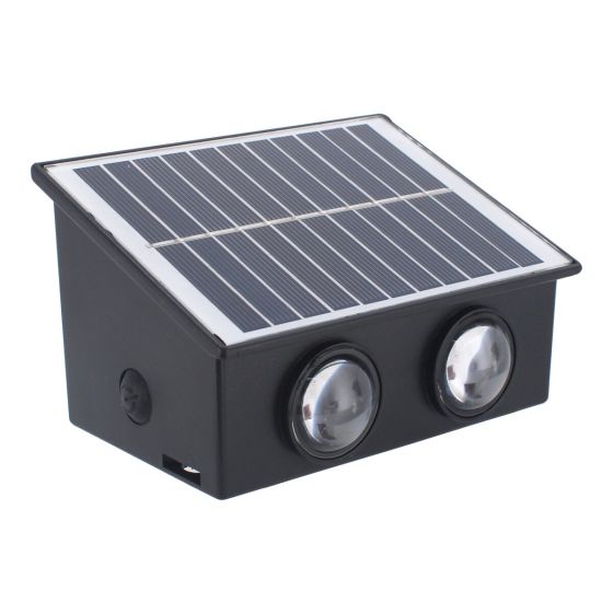 Luminario LED solar de luz cálida Mavrik 14343 – Foco decorativo exterior con 4 LEDs y panel solar integrado, ideal para jardín y terrazas