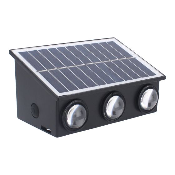 Luminario LED solar de luz cálida Mavrik 14345 – Foco decorativo exterior con 6 LEDs, panel solar integrado y sensor automático