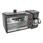 Horno Desayunador Eléctrico 3 en 1 Silver Master 17051 – Tostador, Cafetera y Sartén Antiadherente