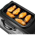 Horno Desayunador Eléctrico 3 en 1 Silver Master 17051 – Tostador, Cafetera y Sartén Antiadherente