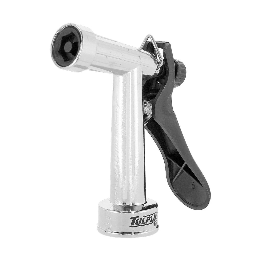 Pistola Metálica Tulplus 3803 de 4-1/2” (114 mm) – Boquilla para Riego con Flujo Ajustable y Gatillo Ergonómico