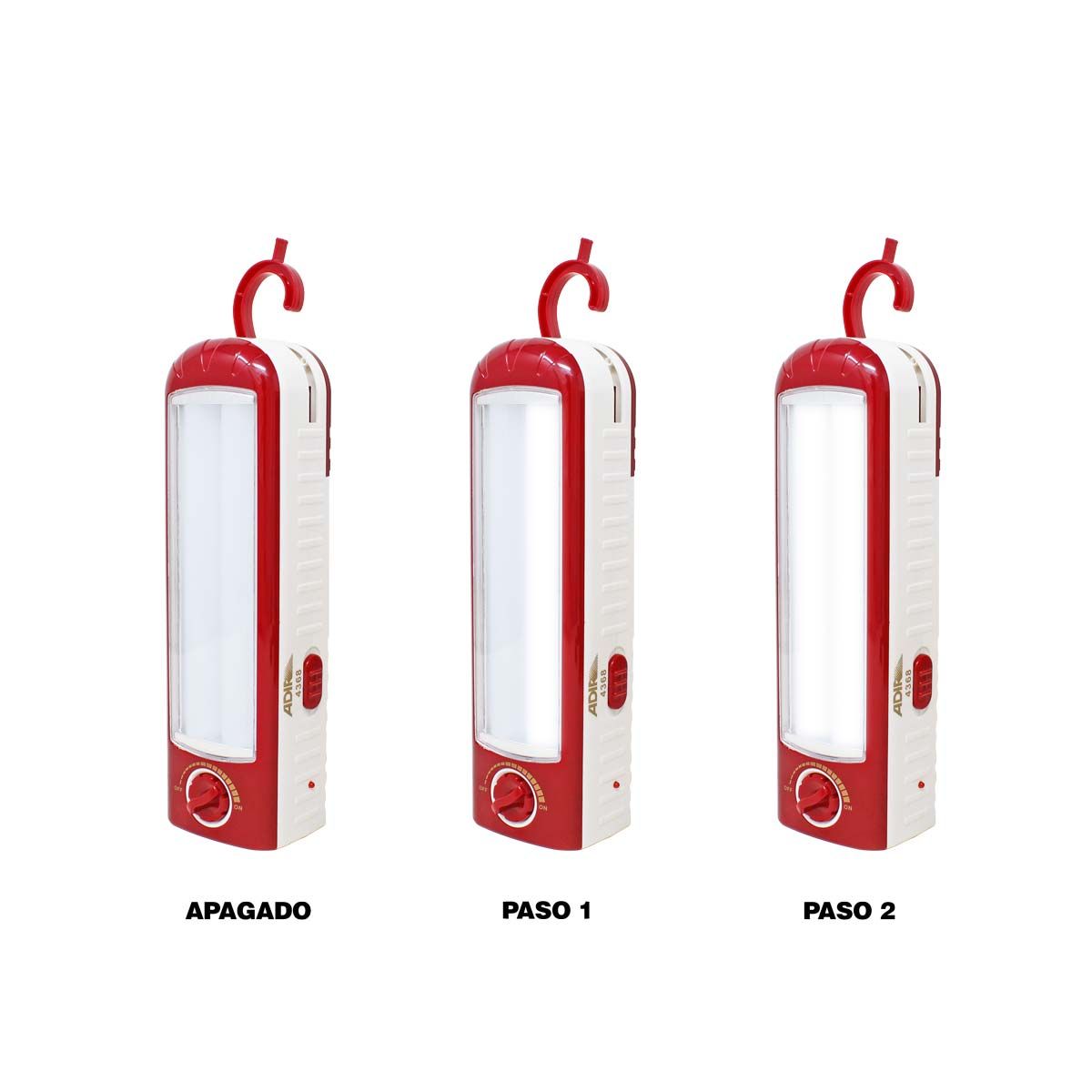 Luminario de Emergencia Portátil Recargable Adir 4368 – Luz de Seguridad LED para Hogar, Oficina y Negocio