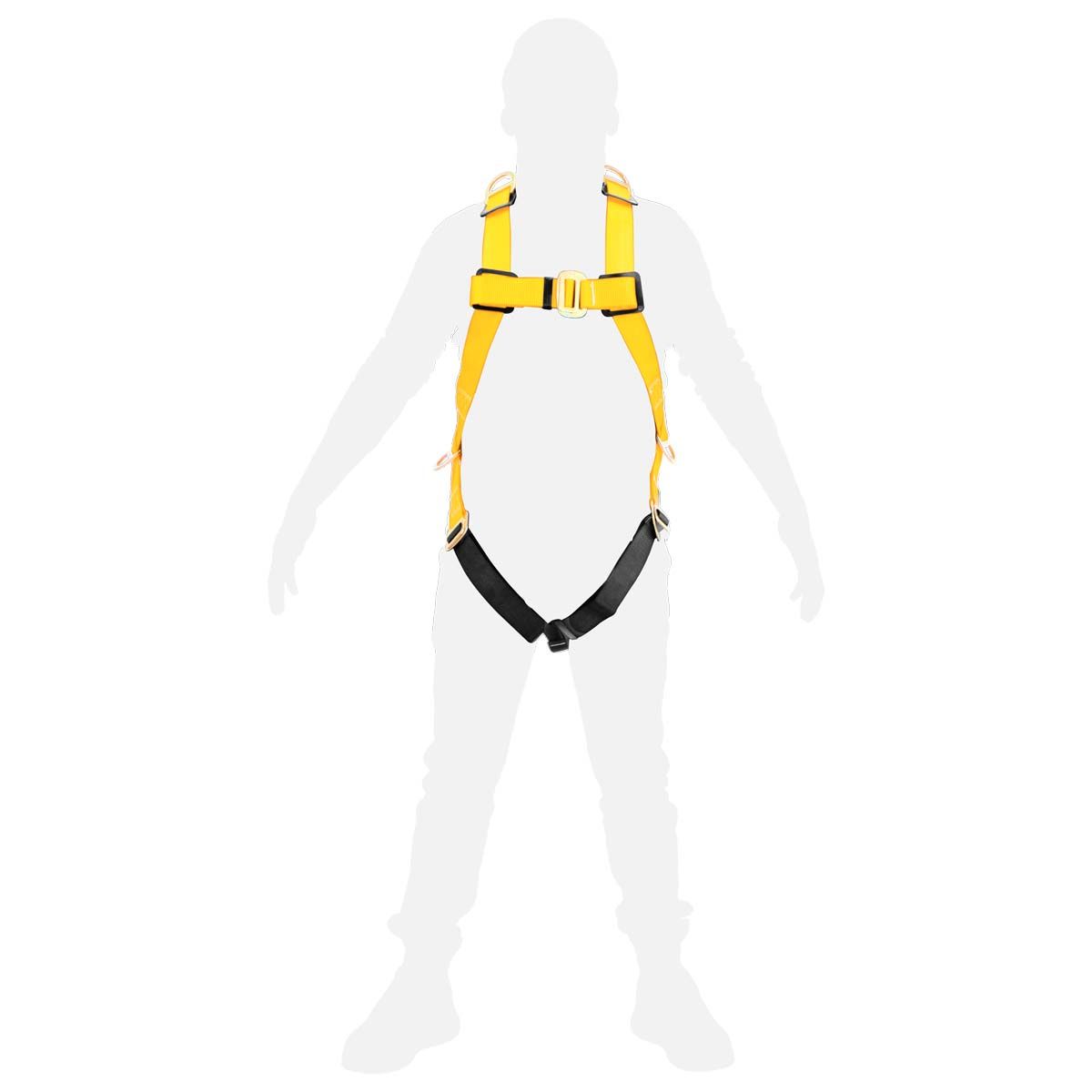 Arnés de Cuerpo Completo Adir 528 – Arnés de Seguridad Industrial con 5 Anillos de Anclaje y Hebillas Metálicas Ajustables