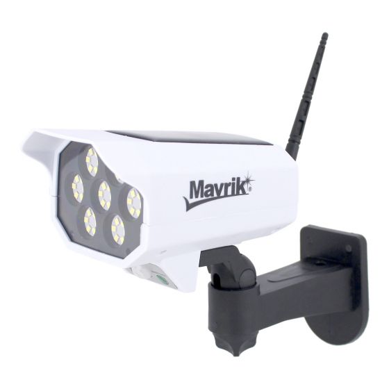 Luminario solar de alta intensidad 30W Mavrik 8604 – Reflector LED para exteriores con panel solar y sensor de movimiento, resistente al agua