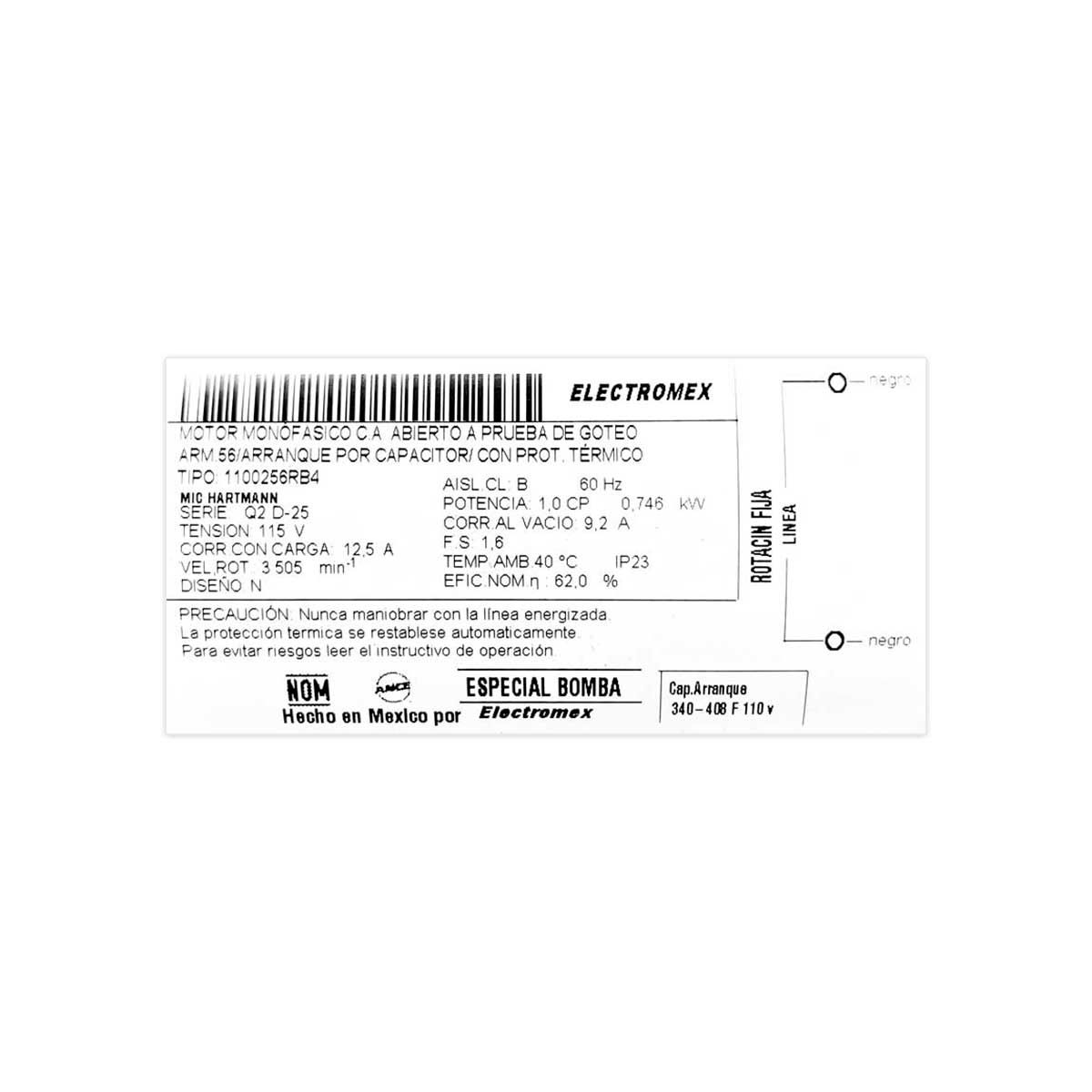 Bomba de Agua Electromex Siemens 1 HP – Bomba Centrífuga Compacta Silenciosa de Alta Presión para Hogar e Industria