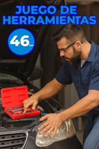 Juego de 46 Herramientas Mecánicas 1/4” con Estuche – Llaves, Dados y Extensiones Profesionales