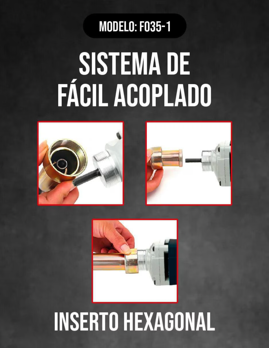 Vibrador de Concreto FOREMAN 1FO35 de 1000W – Profesional con Manguera 1.5 m para Compactación de Cemento