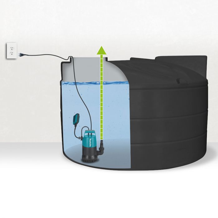 Bomba Sumergible Makita PF0300 300W 7M – Bomba de Agua Eléctrica para Drenaje, Limpieza y Jardín