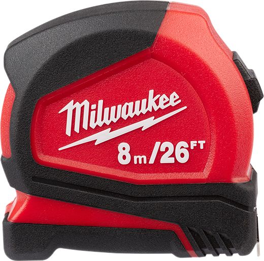 Flexómetro 8 Metros Profesional Magnético con Cinta Reforzada 48-22-6627 Milwaukee