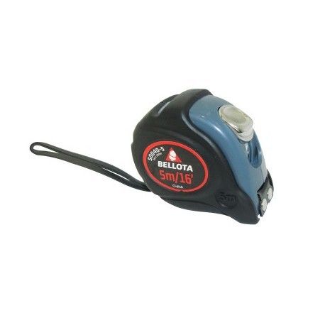 Flexómetro Profesional 5 Metros con Cinta Reforzada y Freno Automático 50040-5 Bellota