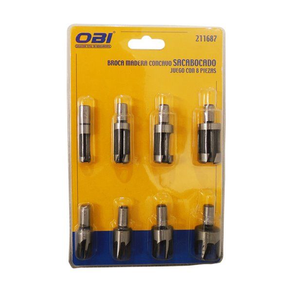 Juego de Brocas Clavacote Sacabocado para Madera 8 Piezas OBI – Precisión y Durabilidad