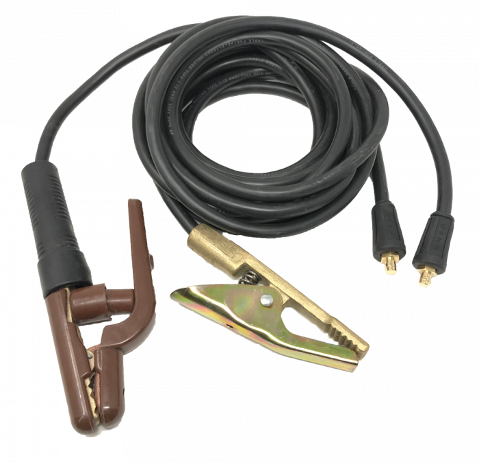 Juego de cables para inversora 5 m ³⁄₈″ 300 A – Modelo 225338 de AX-TECH | Kit profesional para soldadura inversora